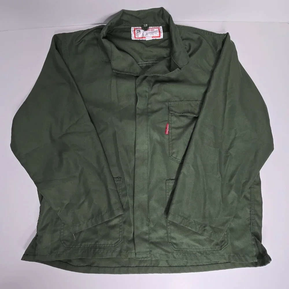 Sweet-Orr Green Full Zip Utility‎ Work Jacket Vintage Acid Repellent Sz 122 L/XL